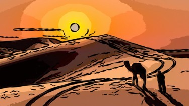 Digital Arts titled "Desert Sunrise" by Jack Cash Jr, Original Artwork