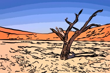 Digital Arts titled "A Tree In The Desert" by Jack Cash Jr, Original Artwork