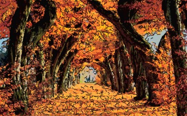 Digital Arts titled "Tree Lined Path" by Jack Cash Jr, Original Artwork