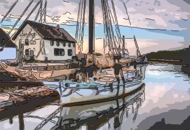Digital Arts titled "Sailboat" by Jack Cash Jr, Original Artwork