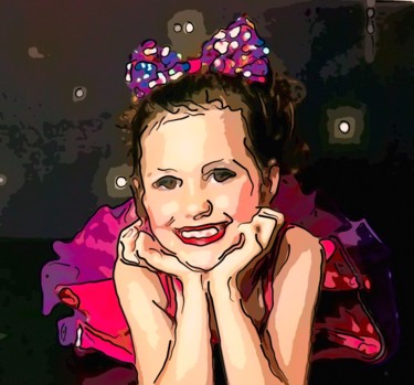 Digital Arts titled "My Grandaughter" by Jack Cash Jr, Original Artwork, Digital Painting