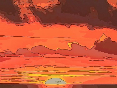 数字艺术 标题为“The Sun Is Arising” 由Jack Cash Jr, 原创艺术品, 数字油画