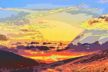 Arte digitale intitolato "High Country Sunset" da Jack Cash Jr, Opera d'arte originale, Pittura digitale