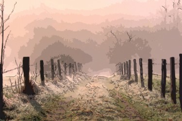 Digital Arts titled "The Road Home 3" by Jack Cash Jr, Original Artwork, Digital Painting