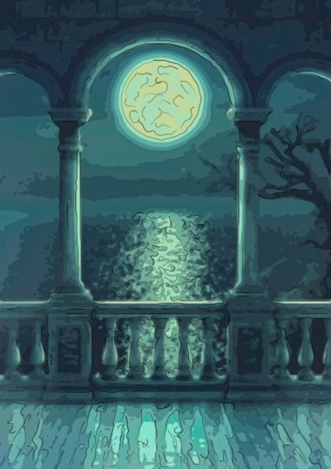 数字艺术 标题为“Moonlight Feels Rig…” 由Jack Cash Jr, 原创艺术品, 数字油画