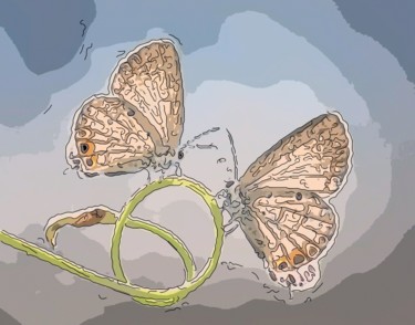 Digital Arts titled "Butterflies Are Fre…" by Jack Cash Jr, Original Artwork, Digital Painting