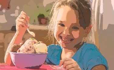 Digital Arts titled "Ice Cream Lover 2" by Jack Cash Jr, Original Artwork, Digital Painting