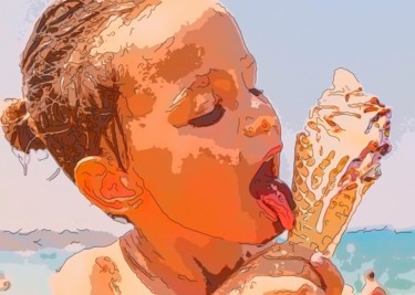 Digital Arts titled "Another Ice Cream L…" by Jack Cash Jr, Original Artwork, Digital Painting