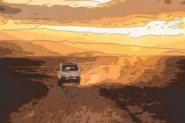 Digital Arts titled "Dirt Road 3" by Jack Cash Jr, Original Artwork, Digital Painting