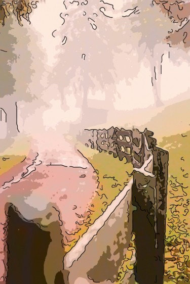 Digital Arts titled "The Long Road Home 3" by Jack Cash Jr, Original Artwork, Digital Painting
