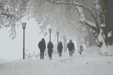 Arte digitale intitolato "A Walk In Winter" da Jack Cash Jr, Opera d'arte originale, Pittura digitale