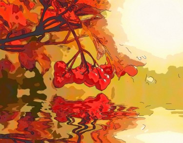 Digital Arts titled "Cherries" by Jack Cash Jr, Original Artwork, Digital Painting