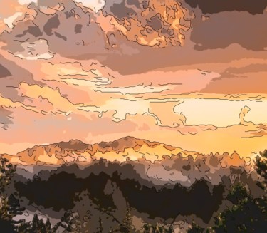 Digital Arts titled "A Smokey Mountain S…" by Jack Cash Jr, Original Artwork, Digital Painting