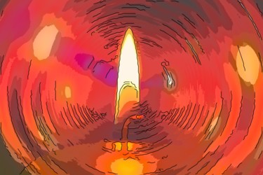 Digital Arts titled "Candlelight" by Jack Cash Jr, Original Artwork, Digital Painting