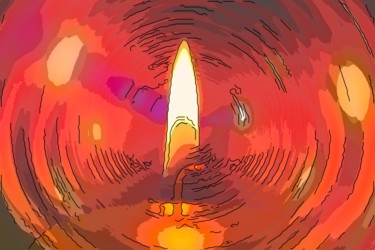 Arte digitale intitolato "Candlelight" da Jack Cash Jr, Opera d'arte originale, Pittura digitale