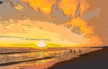 数字艺术 标题为“Summer's End 3” 由Jack Cash Jr, 原创艺术品, 数字油画