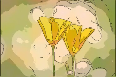 Digital Arts titled "Poppies" by Jack Cash Jr, Original Artwork, Digital Painting