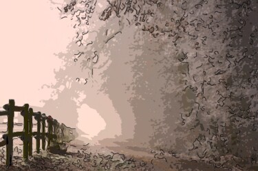 Digital Arts titled "The Road Less Taken" by Jack Cash Jr, Original Artwork, Digital Painting