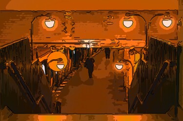 Digital Arts titled "Subway" by Jack Cash Jr, Original Artwork, Digital Painting