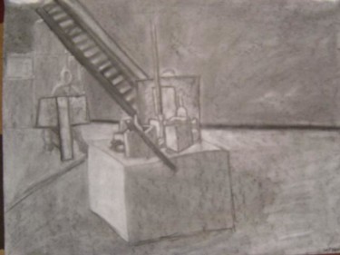 Drawing titled "Charcoal still life" by Jake Kidney, Original Artwork