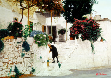 Ζωγραφική με τίτλο "CRETA HOUSEWIFE" από Dimitrios Gonalakis, Αυθεντικά έργα τέχνης, Λάδι