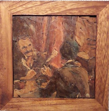 Peinture intitulée "BRASSENS CHEZ HOPPER" par Jean Louis Biaujeaud, Œuvre d'art originale, Cire