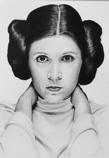 Drawing titled "Leia" by Jl. Margrà, Original Artwork, Pencil