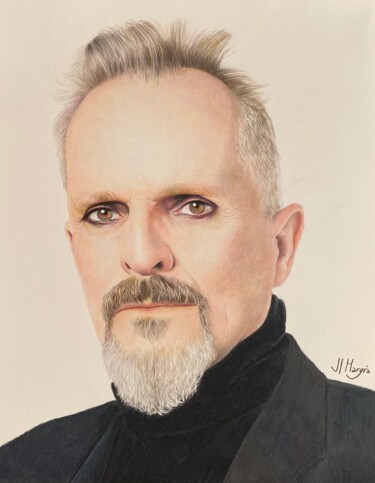 Drawing titled "Bosé" by Jl. Margrà, Original Artwork, Pencil