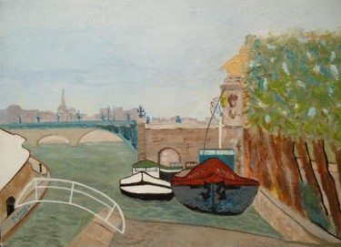 Pintura intitulada "Le pont Alexandre I…" por Joel Lansel, Obras de arte originais