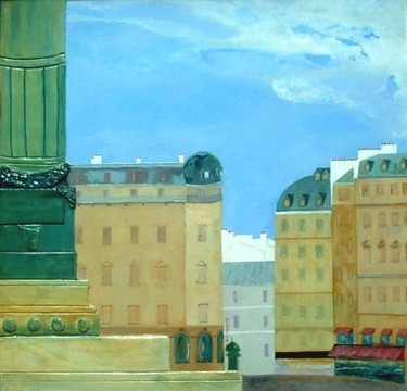 Painting titled "Bofinger vue de la…" by Joel Lansel, Original Artwork