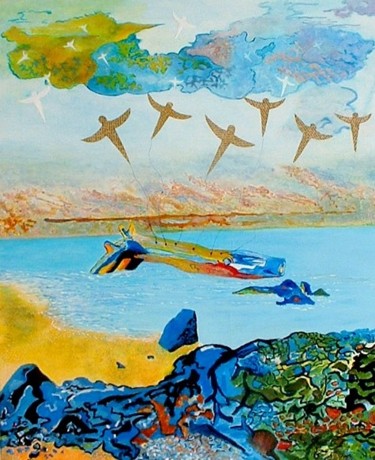 Painting titled "Les paroles s'envol…" by Joel Lansel, Original Artwork
