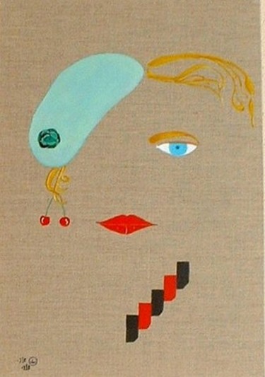 Peinture intitulée "La parisienne" par Joel Lansel, Œuvre d'art originale, Acrylique