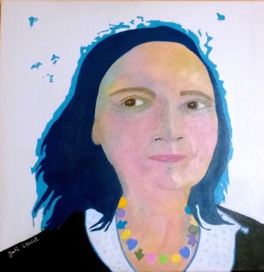 Painting titled "Michèle" by Joel Lansel, Original Artwork, Acrylic