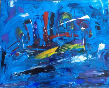 Painting titled "MIRAGE EN MER" by Jean Louis Belmonte, Original Artwork, Acrylic