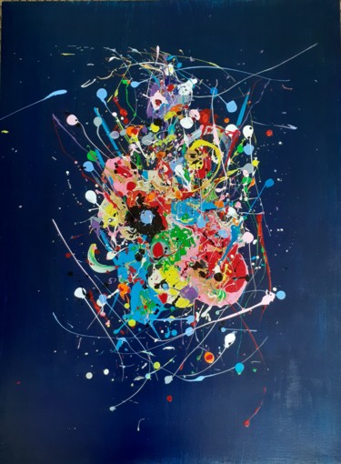 Schilderij getiteld "Grande nuit d'été" door Jean Louis Belmonte, Origineel Kunstwerk, Acryl