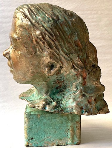 Sculpture intitulée "BUSTE DE JEUNE FILLE" par Jean-Luc Celereau De Clercq, Œuvre d'art originale, Résine