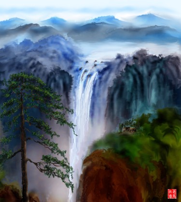 Цифровое искусство под названием "风景" - Changli Ma, Подлинное произведение искусства