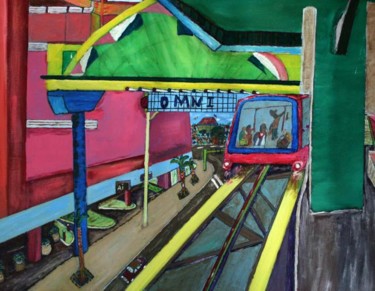 Painting titled "Metro muver" by Jose Luis Guerra, Original Artwork