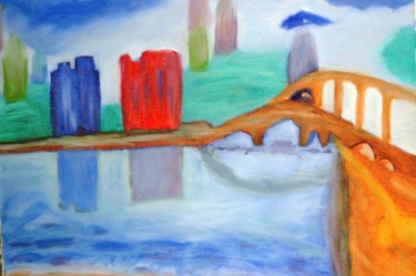 Painting titled "Miami city" by Jose Luis Guerra, Original Artwork