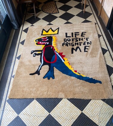 纺织艺术 标题为“Tapis « Basquiat »…” 由Marie Chimay, 原创艺术品, 挂毯