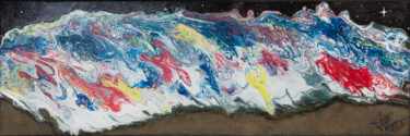 Картина под названием "NIGHT WAVE" - Jlo Grussenmeyer, Подлинное произведение искусства, Акрил