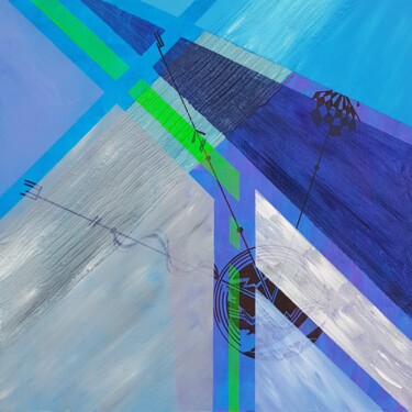 Malarstwo zatytułowany „Directions” autorstwa Jluc Loustalot, Oryginalna praca, Akryl Zamontowany na Drewniana rama noszy