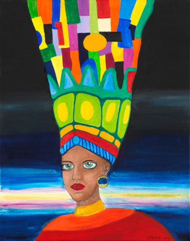 Pintura intitulada "AFRICA" por Jean Marie Beschemin, Obras de arte originais, Óleo