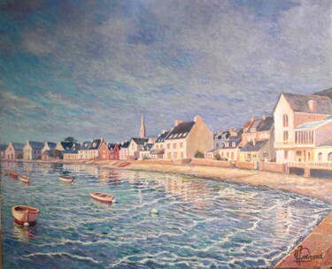 Картина под названием "L'Île Tudy au solei…" - Jm Guenard, Подлинное произведение искусства, Масло