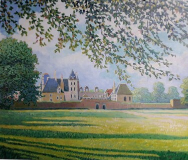 Painting titled "Château de Kerjean…" by Jm Guenard, Original Artwork, Oil