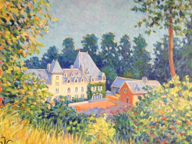 Malerei mit dem Titel "Château en Bretagne" von Jm Guenard, Original-Kunstwerk, Öl