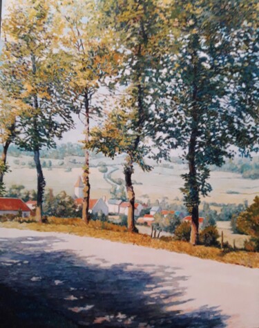 Peinture intitulée "Route de St-Seyne l…" par Jm Guenard, Œuvre d'art originale, Huile