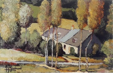 Painting titled "Vielle maison dans…" by Jm Guenard, Original Artwork, Oil