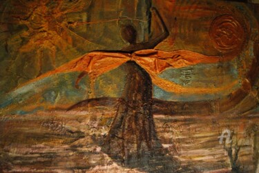 Peinture intitulée "ange dans les limbes" par Jean-Michel Mahaux, Œuvre d'art originale