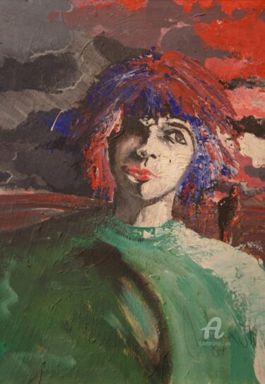 Painting titled "autoportrait" by Jean-Michel Mahaux, Original Artwork, Acrylic